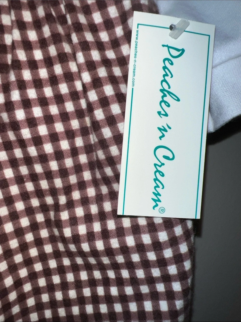 Vintage Peaches n Cream 2 Piece Cherry Romper with White snap Shirt 3-6M